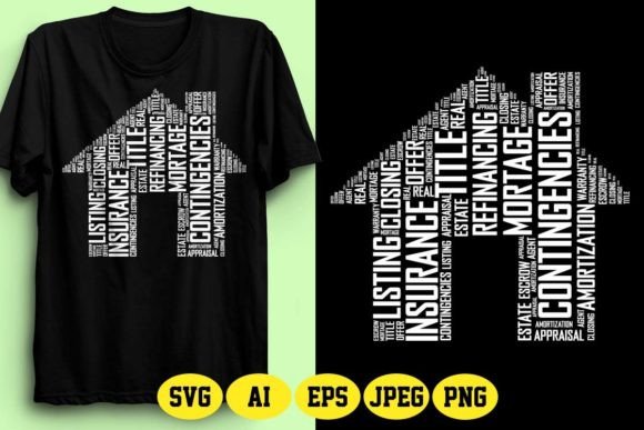 Download REAL ESTATE AGENT with HOUSE WORD ART - Art Collection