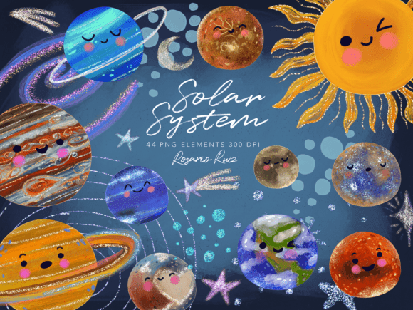 Download Kawaii Planets Clipart | Solar System PN - Art Collection