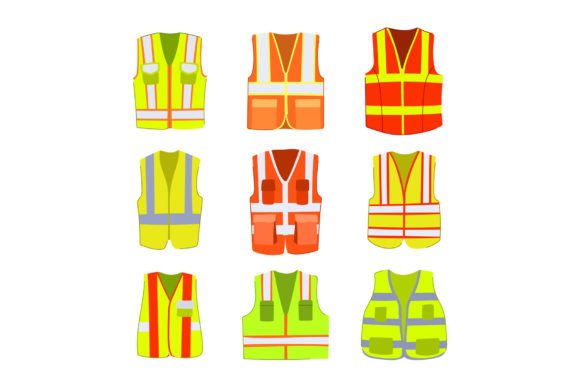 Download Safety Vest Set Cartoon Vector Illustrat - Art Collection