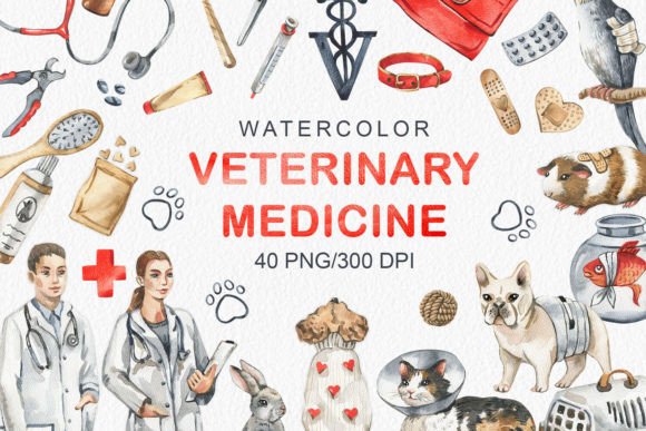 Download Watercolor Veterinary Medicine Clipart - Art Collection