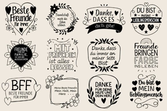 Download German Friendship &amp; Danke SVG PNG - Friendship Collection
