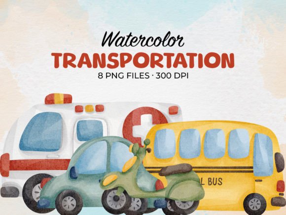 Download Watercolor Transportation Clip Art - Art Collection