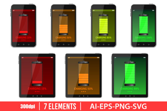Download Digital Device Charging Clipart Set - Art Collection