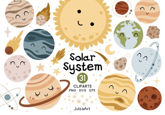Download Solar System Clipart, Planets Svg Png - Art Collection