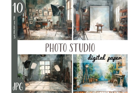 Download Watercolor Photo Studio Clipart JPG - Art Collection