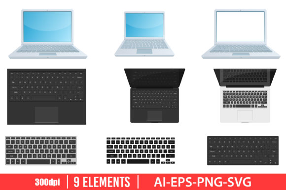Download Laptop Device Clipart Set - Art Collection