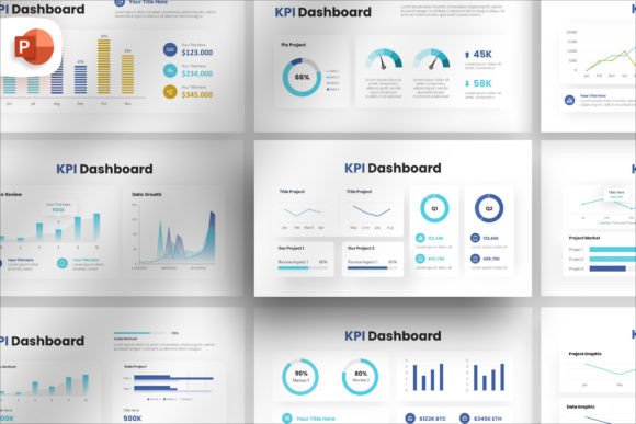 Download KPI Dashboard Chart PowerPoint Template - Art Collection
