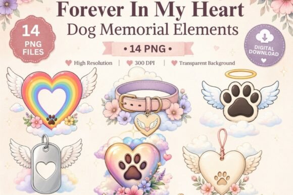 Download Forever in My Heart Dog Memorial Clipart - Art Collection