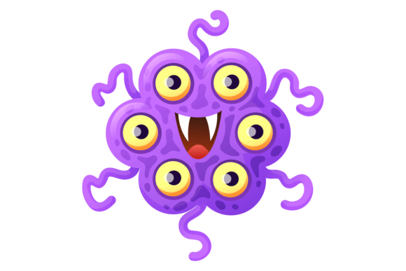 Download Infection Mascot. Cartoon Monster Face. - Art Collection