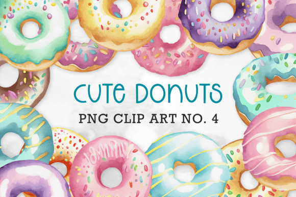 Download Cute Donut Clip Art Set 4 - Art Collection