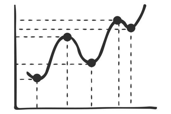 Download Smooth Point Chart. Line Diagram Black I - Art Collection