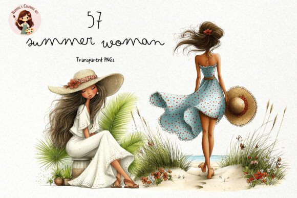 Download Summer Woman PNG Clipart Bundle - Art Collection
