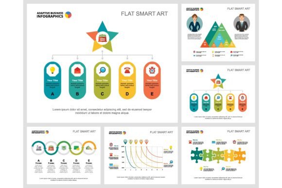 Download Colorful Infograph Charts Set. Business - Art Collection