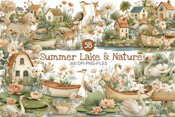Download Summer Lake &amp; Nature Clipart - Art Collection