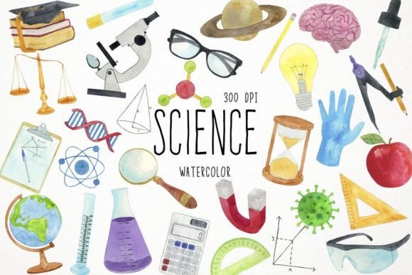 Download Watercolor Science Clipart, Laboratory - Art Collection