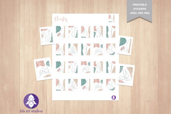 Download Printable Nude Line Art Stickers - Art Collection