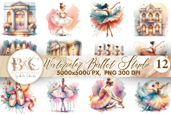 Download Watercolor Ballet Studio Clipart PNG - Art Collection