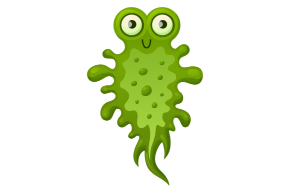 Download Green Germ Cell. Cartoon Funny Disease M - Art Collection